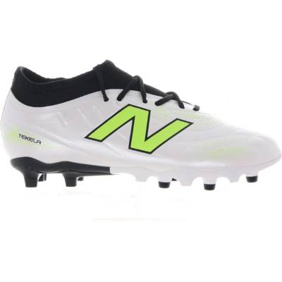 New Balance Юношески футболни бутонки New Balance Tekela Academy Juniors Firm Ground Football Boots - White/Green