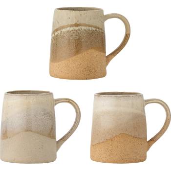 Bloomingville Чаши Soleia 390 мл кафяви 3 бр (82061979)