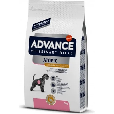 Affinity Advance DOG VETERINARY DIETS ATOPIC - лечебна храна за кучета с проблемна кожа, атопичен дерматит и прекомерен косопад, заешко месо, Испания - 3 кг