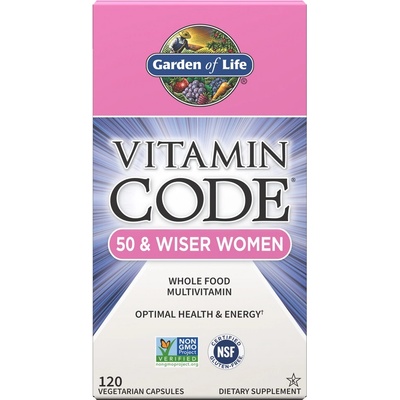 Garden of Life Vitamin Code 50 & Wiser Women, 120 Veg Capsules
