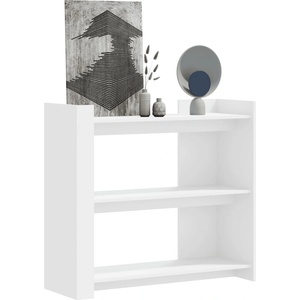 vidaXL Конзолна маса, бяла, 100x35x90 см, инженерно дърво (848472)