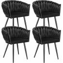 Tectake 405529 Astano černá 6 ks