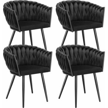 Tectake 405529 Astano černá 6 ks