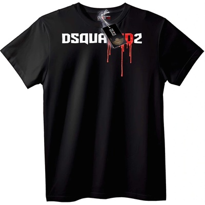 Тениска DSQUARED2 с ефект на течение - XS, Black