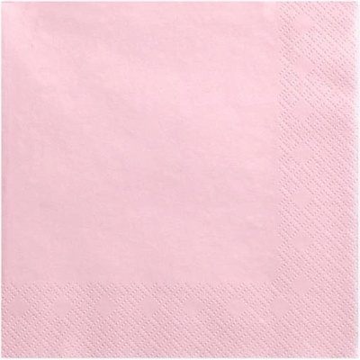 PartyDeco Ubrousky 3 V světle růžové 33x33cm