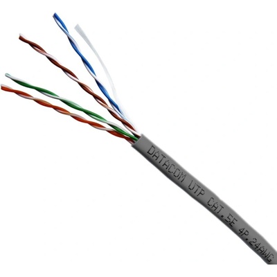 Datacom 1369 UTP, flex, Cat5e, PVC, 100m, šedý
