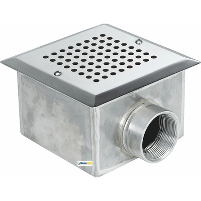 Vágner Pool Čtvercová podlahová výpust NEREZ do betonu