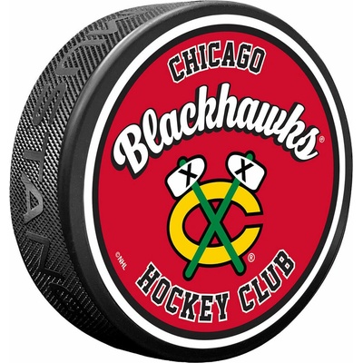 Mustang Puk Chicago Blackhawks NHL Retro Script