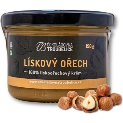 Čokoládovna Troubelice Lískoořechový krém 100% 190 g