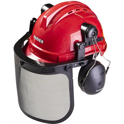 Raider Предпазна каска с мрежа и антифони, raider 561301 (561301)