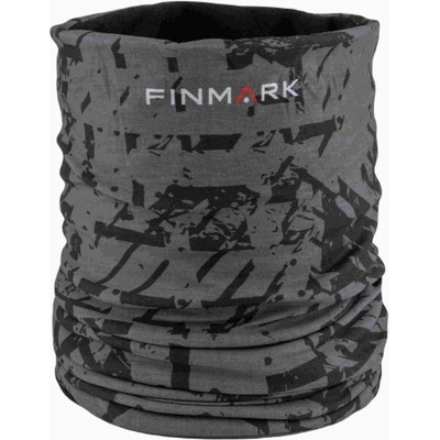 Finmark multifunctional scarf with fleece multifunkční šátek šedá