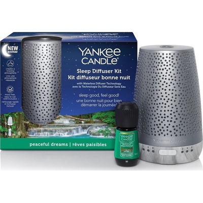 Yankee Candle Sleep elektrický difuzér 1 ks + Peaceful Dreams náplň do elektrického difuzéru 14 ml