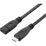 PremiumCord Кабел USB 3.2 Gen2, удължител, C - C, M/F, 1, 5 м, черен KU31MFA015 (KU31MFA015)