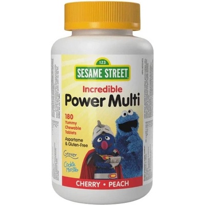 Webber Naturals Sesame Street Incredible Power Multi, 180 дъвчащи таблетки, Webber Naturals (3960 WN)