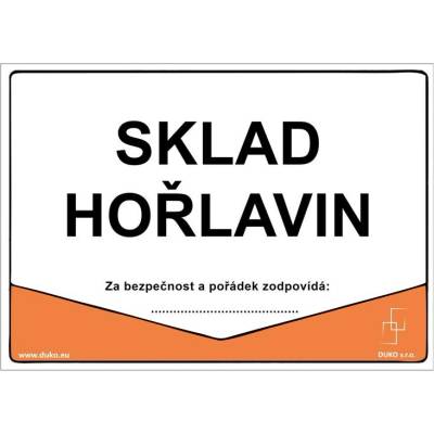 DUKO SKLAD HOŘLAVIN Formát: 210 x 148 mm, Materiál: samolepící vinylová fólie