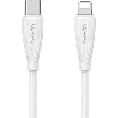 Usams US-SJ717 nabíjací a dátový USB-C na Lightning 1m bílý