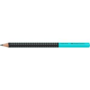 Faber-Castell Grip Jumbo триъгълен двуцветен черен/тюркоазен графитен молив HB FC511912 (FC511912)