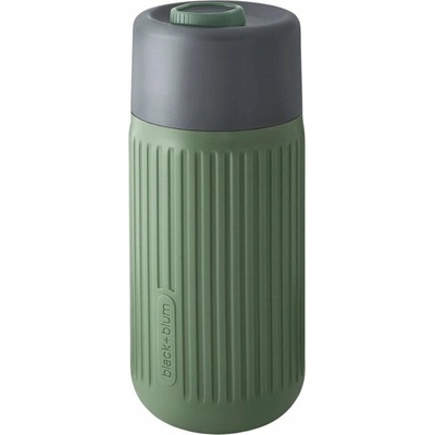 Black+blum Glass Travel Cup Grey Olive Pohár 340 ml