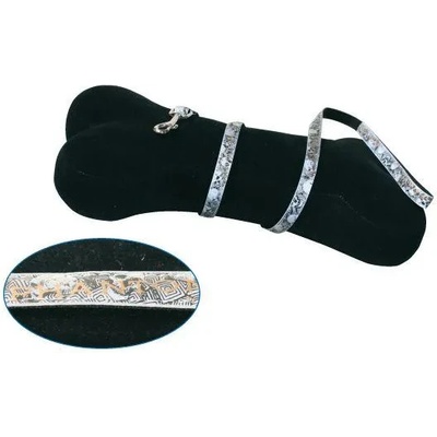 Croci Phantom Nero - повод за кучета сребърно черен - 120см/20мм