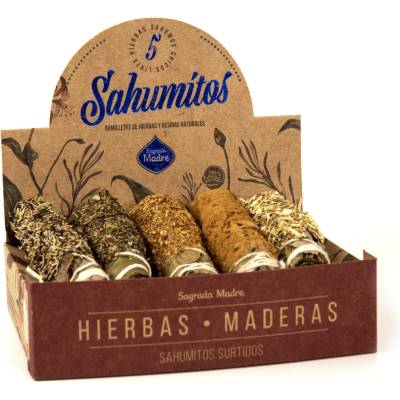 Sagrada Madre Sada vonných vykuřovacích svazků Mix aromatická dřeva a byliny 5 ks