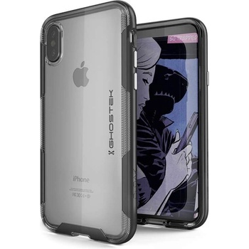 Ghostek Cloak 3 Case - хибриден удароустойчив кейс за iPhone XS, iPhone X (прозрачен-черен)