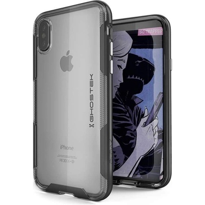 Ghostek Cloak 3 Case - хибриден удароустойчив кейс за iPhone XS, iPhone X (прозрачен-черен)