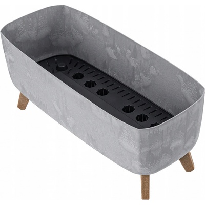Prosperplast Květináč plast šedý 58 x 24 x 23,5 cm