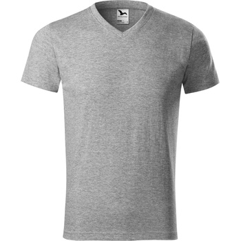 MALFINI Malfini v-neck heavy 111 / Унисекс тениска с v-образно деколте - тъмносив меланж s (1111213)