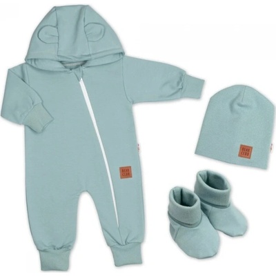 Baby Nellys Rostoucí teplákový overal pro miminko čepice botky 3D Nature karamelová – Hledejceny.cz