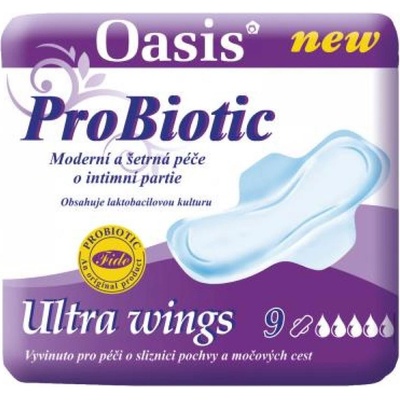 Oasis ProBiotic Ultra Wings dámske hygienickej vložky 9 ks