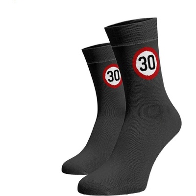 Veselé ponožky Rychlost 30 Bavlna Tmavě šedá