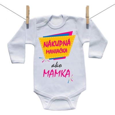 Boodyy Body s dlhým rukávom Nákupná maniačka ako mamka