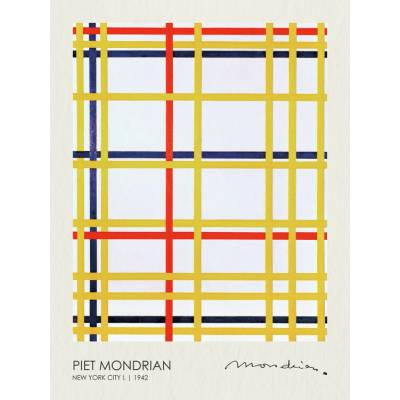 Plagát, Obraz - New York City I. (1942), Piet Mondrian, 30 × 40 cm