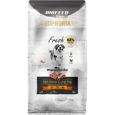 Biofeed Euphoria Fresh Adult Medium & Large Pork with goose 12 kg