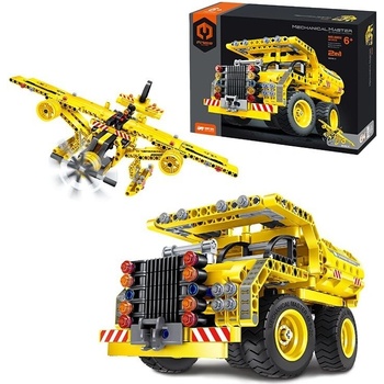 MECHANICAL MASTER - Stavebnice 2v1 Sklápěč & Letadlo 361 ks