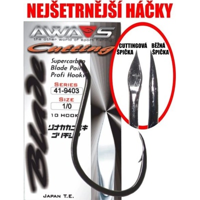 AWA-SHIMA Háčky Cutting Blade 9403 Black Nickel Vel. 2