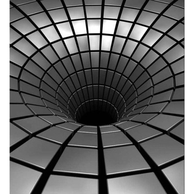DIMEX MS-3-0278 vliesová fototapeta na zeď 3D strieborná priepasť, rozmery 225 x 250 cm