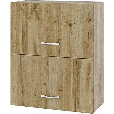 ИРИМ Горен шкаф с две хоризонтални врати Сити АРДД-11 дъб сонома арвен / дъб дакота 60 см