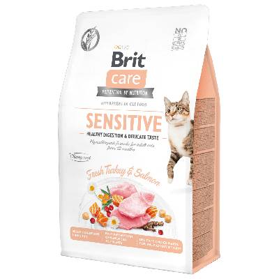 Brit Care granuly Cat Grain-Free Sensitive Healthy Digestion & Delicate Taste morka a losos 0,4 kg