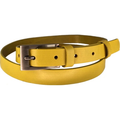 Penny Belts dámský kožený opasek 20-184-32 žlutý