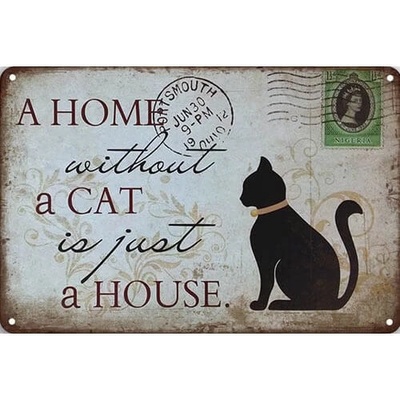 Ceduľa A Home A Cat A House
