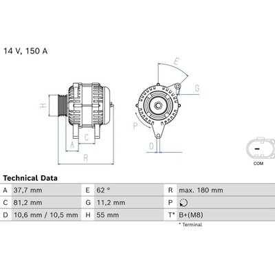 Alternátor BOSCH 0 986 087 230