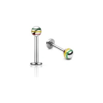 Šperky4U labreta s barevnými pruhy LB01130-1610