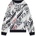 GUESS Суичър с качулка в мръсно бял цвят с тъмно сини надписи Guess
