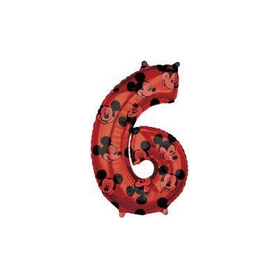 Amscan Fóliový balónek číslice Mickey Mouse 66 cm 6