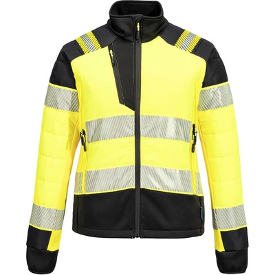 PortWest HI-VIS PW3 BAFFLE T171 dámská reflexní hybridní bunda HV žlutá/černá
