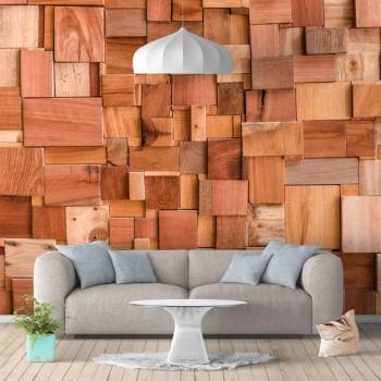 Image 1 of Art Gift Decor Фототапет Дървени елементи 3