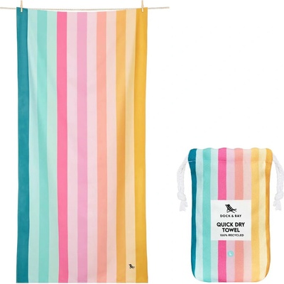 Dock & Bay: Бързосъхнеща плажна кърпа Coastal Candy - L 160х90см (5061011623362)
