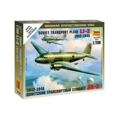 Zvezda Snap Kit Lisunov Li-2 ZV-6140 1:200