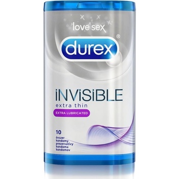 Durex Invisible Extra Thin Extra Lubricated 10 ks